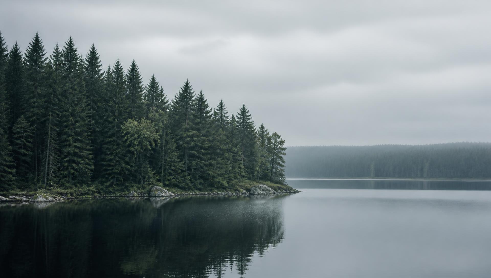 Skog och vatten i svenskt landskap